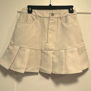 Faux corduroy skirt